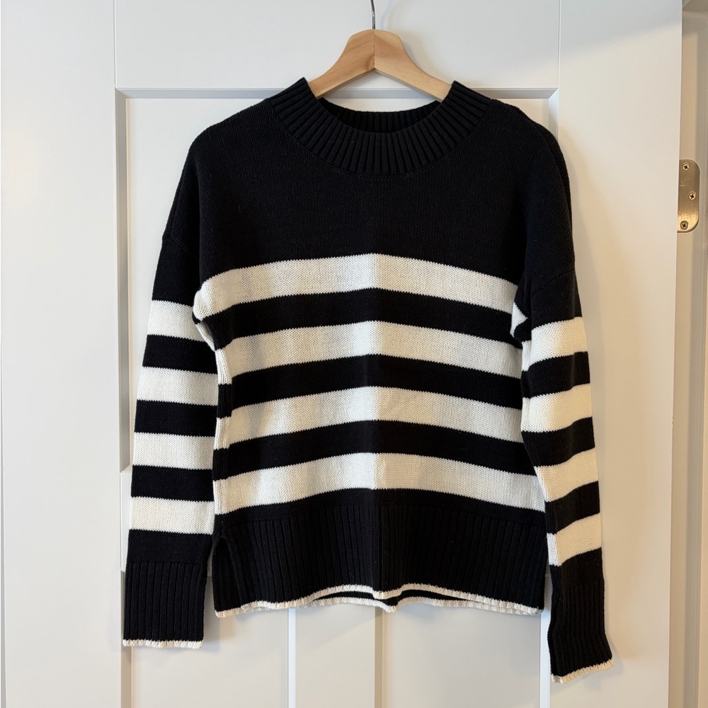 Striped Black and White Women's Sweater